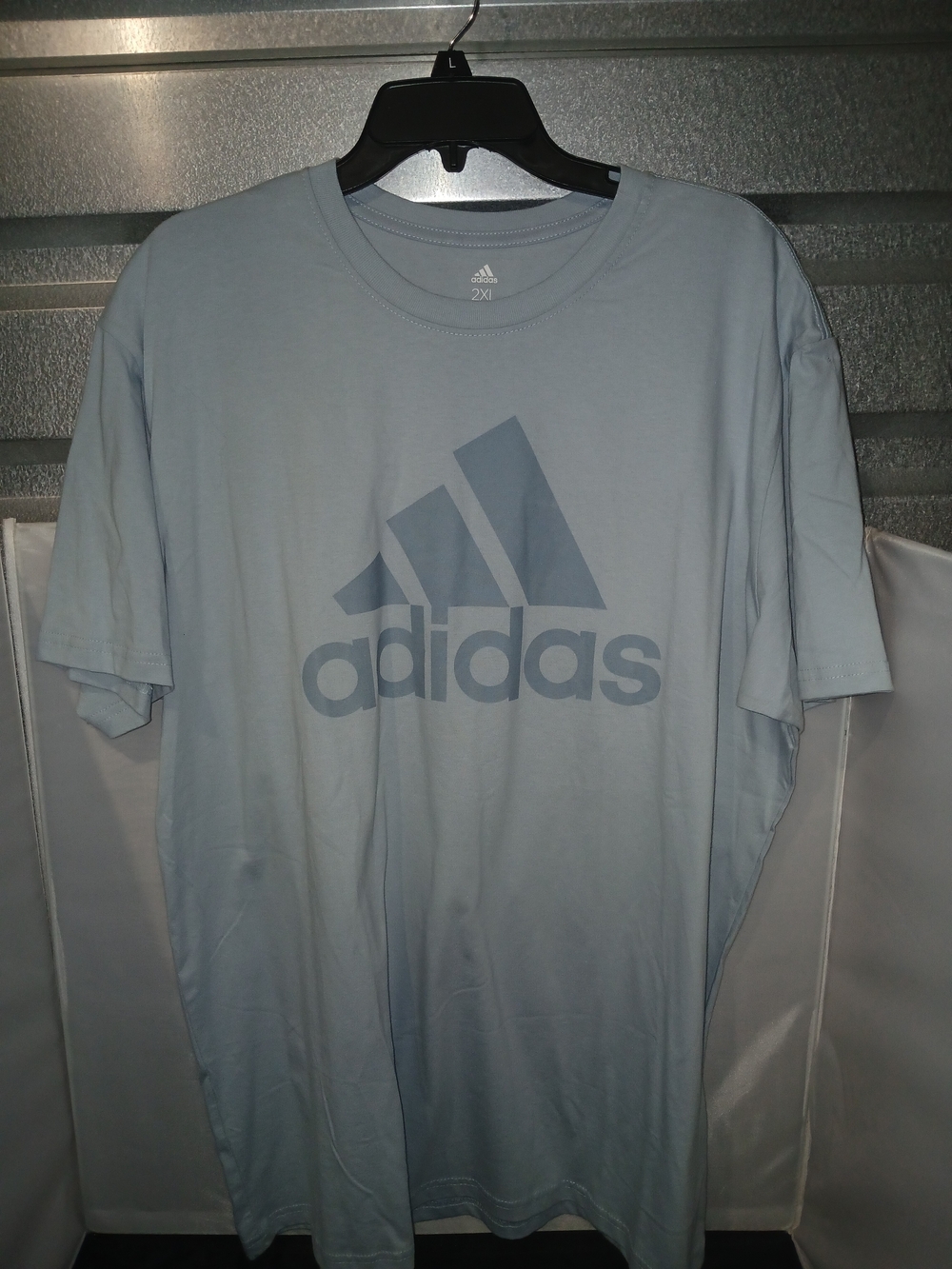 adidas Golf Big Badge of Sport Logo T-Shirt Light Powder Blue Size 2XL